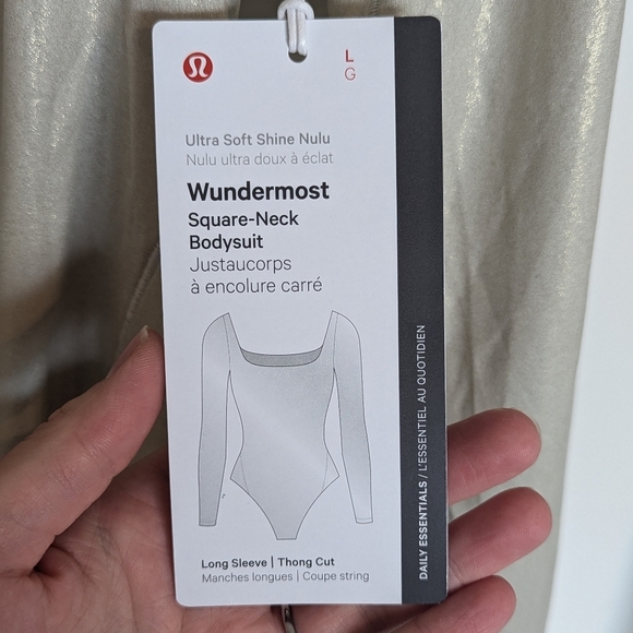 NWT Lululemon Wundermost Shimmer Nulu Bodysuit sz L - Picture 3 of 7